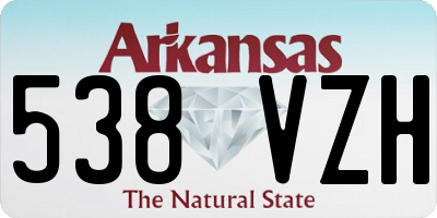 AR license plate 538VZH