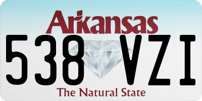 AR license plate 538VZI