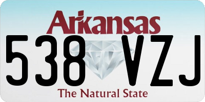 AR license plate 538VZJ
