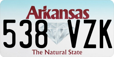 AR license plate 538VZK