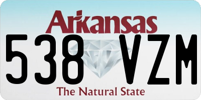 AR license plate 538VZM