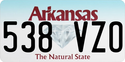 AR license plate 538VZO