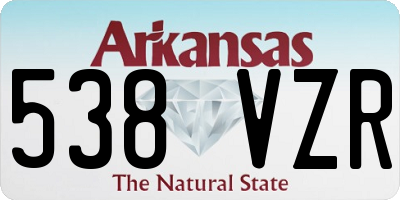 AR license plate 538VZR