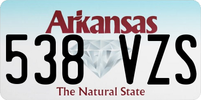 AR license plate 538VZS