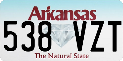 AR license plate 538VZT