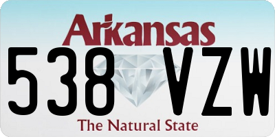 AR license plate 538VZW