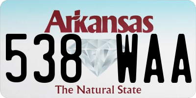 AR license plate 538WAA