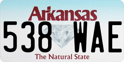 AR license plate 538WAE