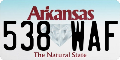 AR license plate 538WAF