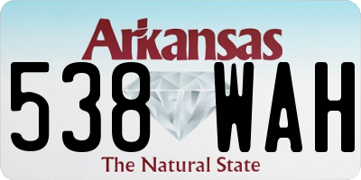 AR license plate 538WAH
