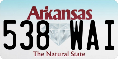 AR license plate 538WAI