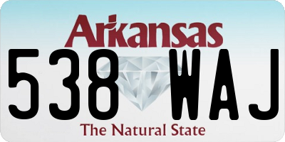 AR license plate 538WAJ