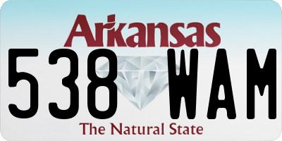 AR license plate 538WAM