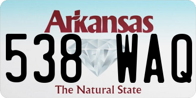 AR license plate 538WAQ