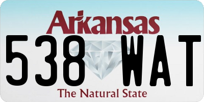 AR license plate 538WAT