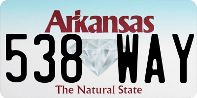 AR license plate 538WAY
