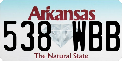 AR license plate 538WBB