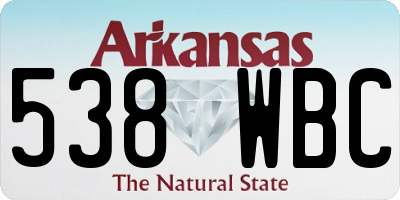 AR license plate 538WBC