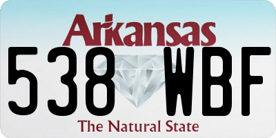 AR license plate 538WBF