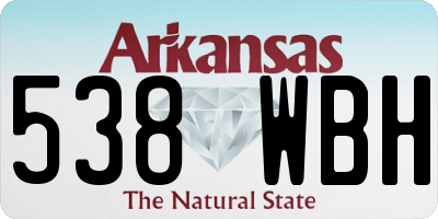 AR license plate 538WBH