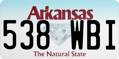 AR license plate 538WBI
