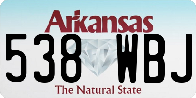 AR license plate 538WBJ