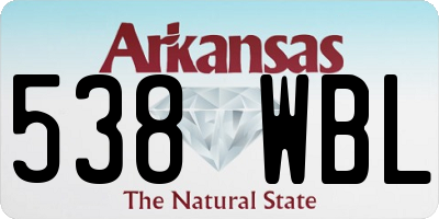 AR license plate 538WBL