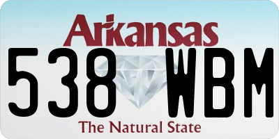 AR license plate 538WBM