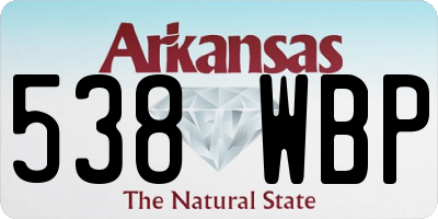 AR license plate 538WBP