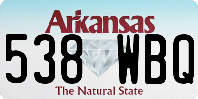 AR license plate 538WBQ
