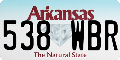 AR license plate 538WBR