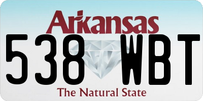 AR license plate 538WBT