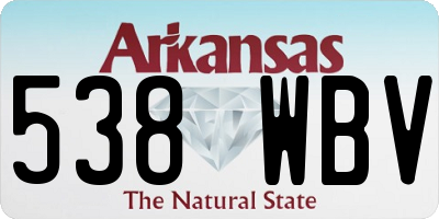 AR license plate 538WBV