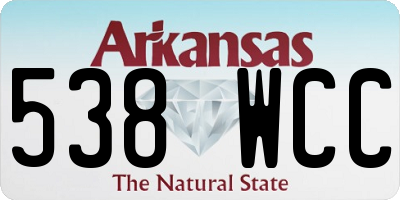AR license plate 538WCC