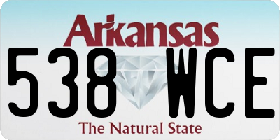 AR license plate 538WCE