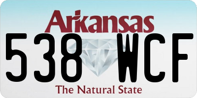AR license plate 538WCF