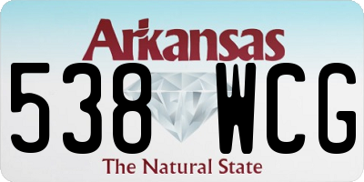 AR license plate 538WCG