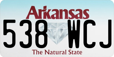 AR license plate 538WCJ