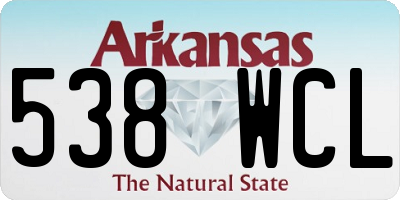 AR license plate 538WCL
