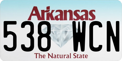 AR license plate 538WCN