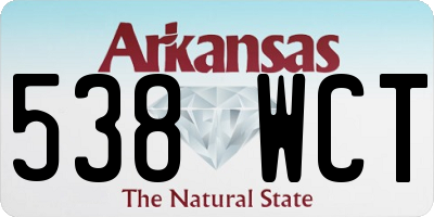 AR license plate 538WCT