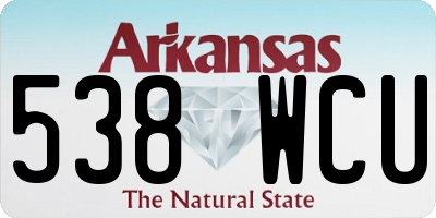 AR license plate 538WCU