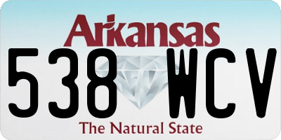 AR license plate 538WCV