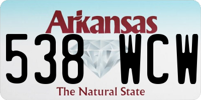 AR license plate 538WCW