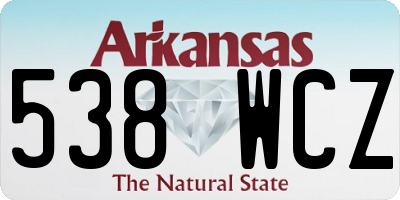 AR license plate 538WCZ
