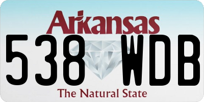 AR license plate 538WDB