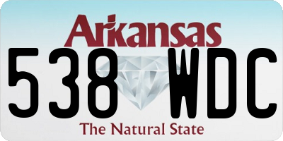 AR license plate 538WDC