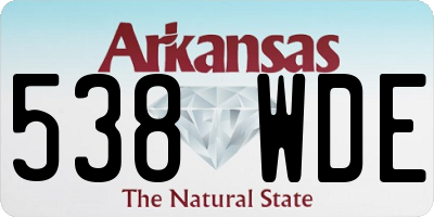 AR license plate 538WDE