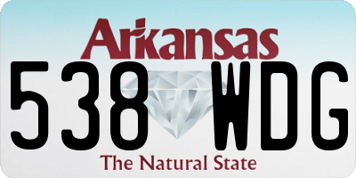 AR license plate 538WDG