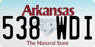 AR license plate 538WDI